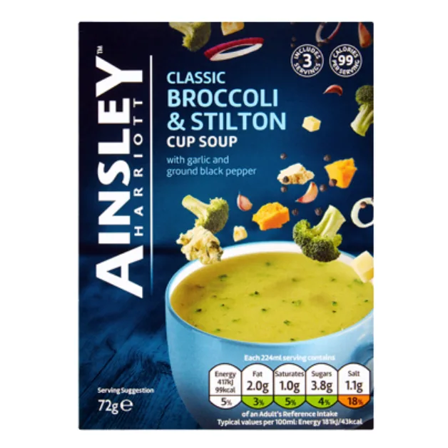 Ainsley Broccoli & Stilton Soup 72g