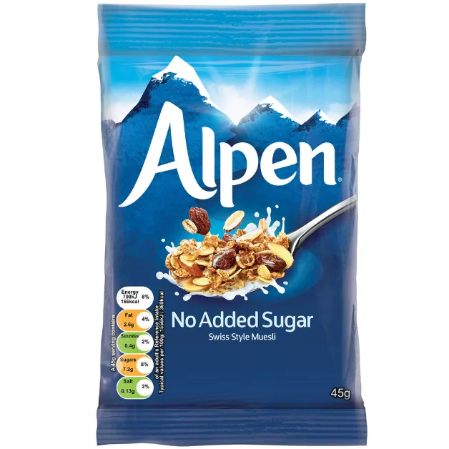 Alpen No Added Sugar Sachets 45g