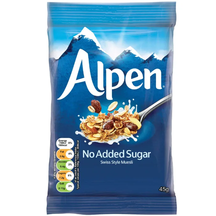 Alpen No Added Sugar Sachets 45g