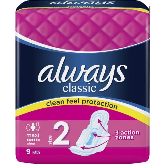 Always Classic Maxi Size 2 Wings 9pcs