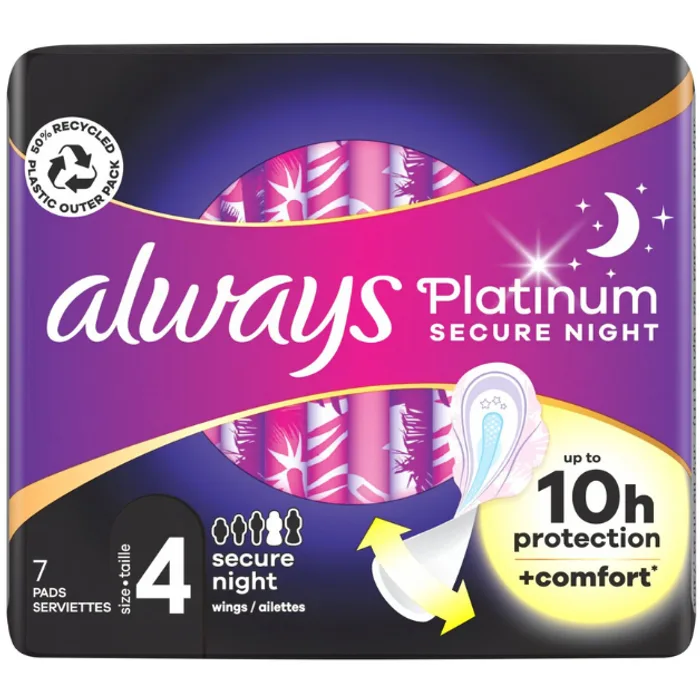 Always Platinum Night Size 4 7pcs