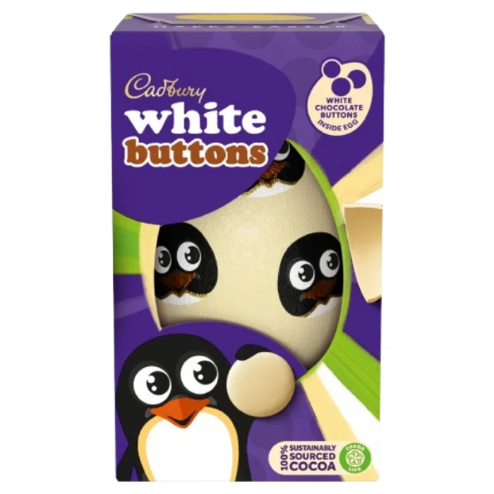 Easter Cadbury White Buttons Egg 91G