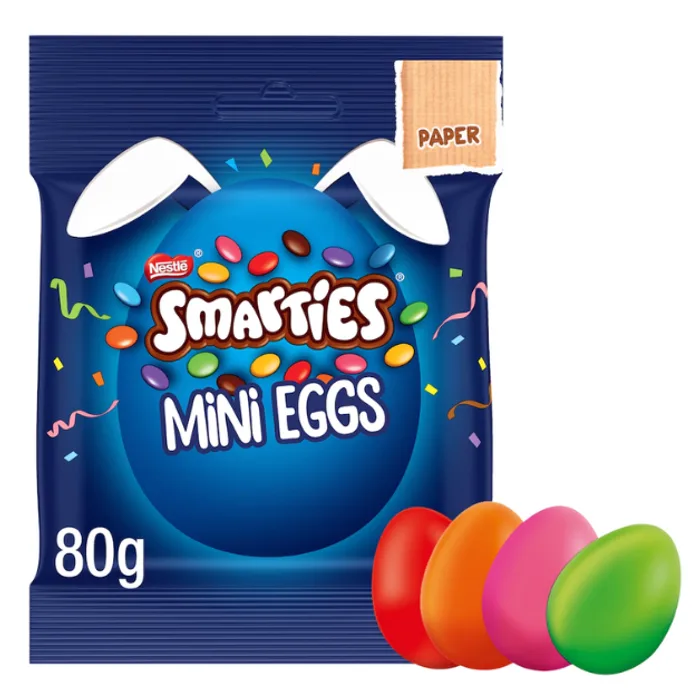 Easter Smarties Mini Eggs Pouch 80g