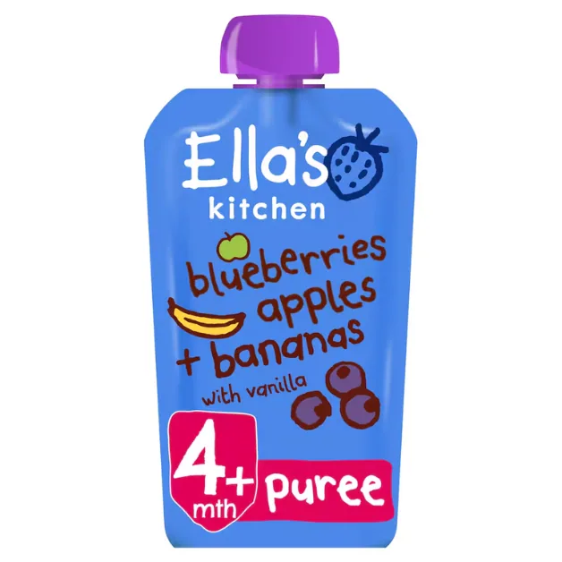 Ellas Kitchen Stage 1 Blueberry, Apple, Banana & Vanilla 120g