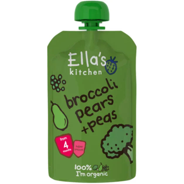 Ellas Kitchen Stage 1 Broccoli, Pear & Peas 120g