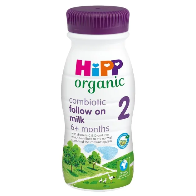 Hipp Organic 2 Follow On Baby Milk Ready To Feed Bottle From 6 Months 200ml – H1