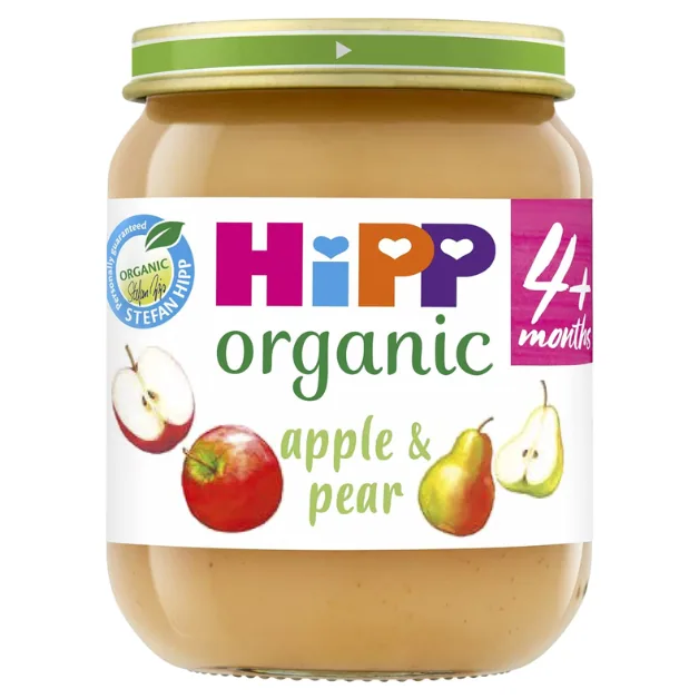 Hipp Organic Apple And Pear Baby Food Jar 4+ Months 125g – H1
