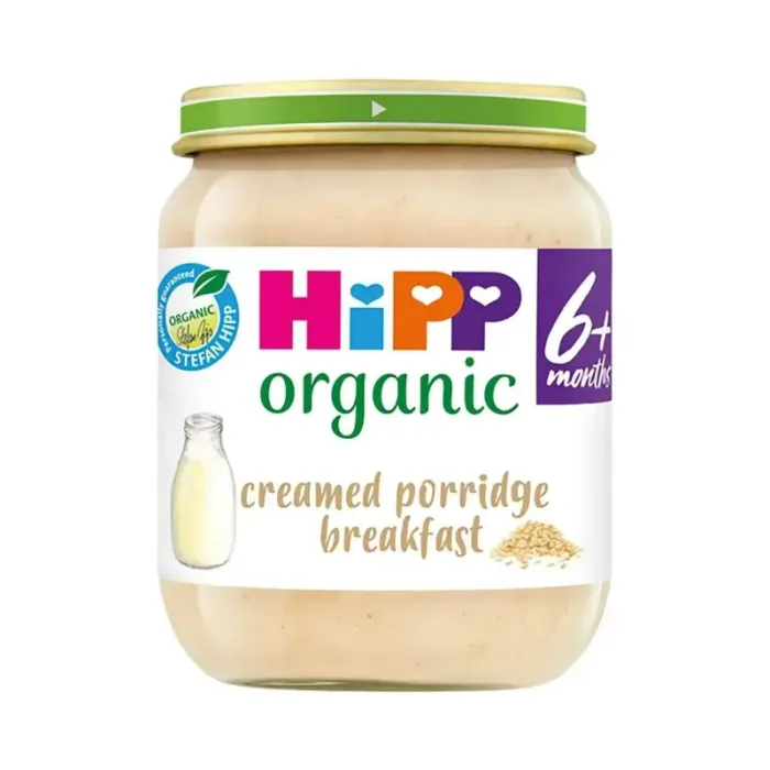 Hipp Organic Creamed Porridge Breakfast Baby Food Jar 6+ Months 125g