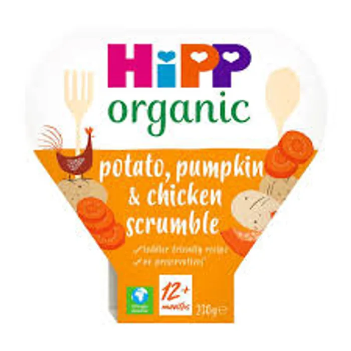 Hipp Organic Potato Pumpkin & Chicken Scrumble Toddler Tray Meal 1-3 Years 230g
