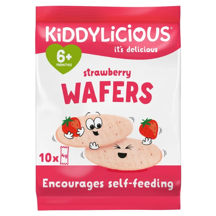 Kiddylicious Strawberry Wafers 10pcs 4g