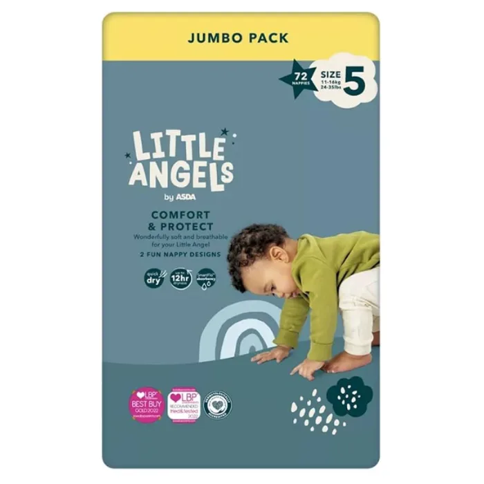 Little Angels Comfort & Protect Size 5 Nappies Jumbo Pack
