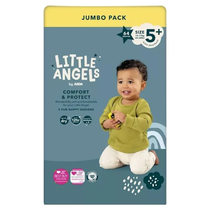 Little Angels Comfort & Protect Size 5+ Nappies Jumbo Pack