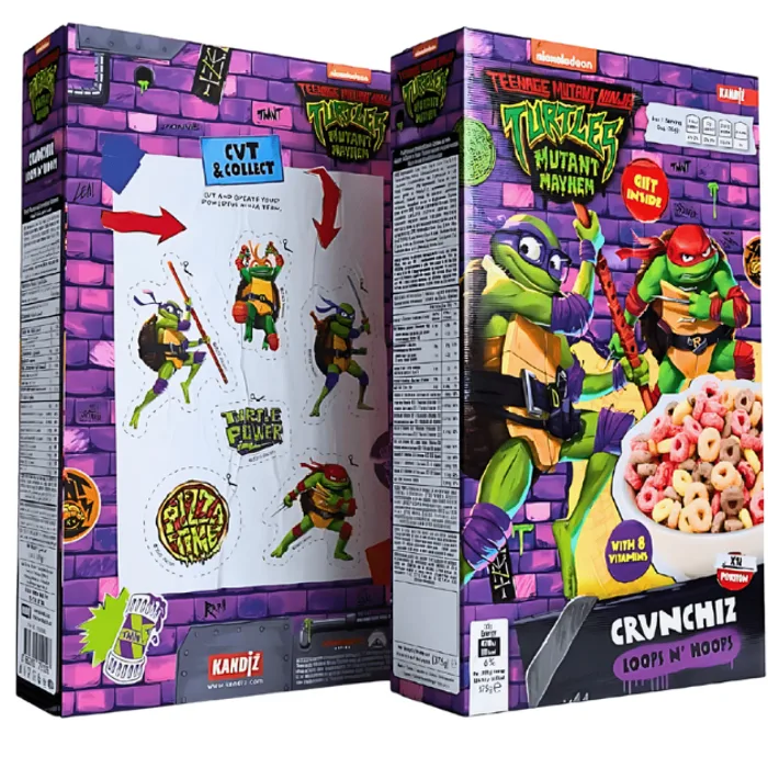 Nickelodeon Turtles Mutant Mayhem Crunchiz Loops N' Hoops Pop 375g