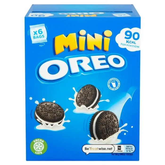 Oreo Mini Vanilla Snack Packs 6pk 114g