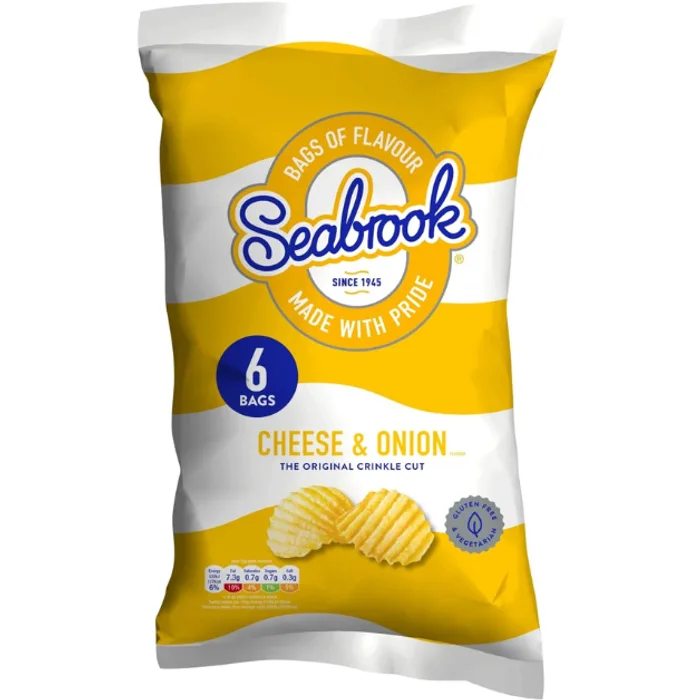 Seabrook Cheese & Onion 6s 25g