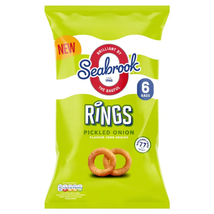 Seabrook Rings Pickled Onion 6s 16g