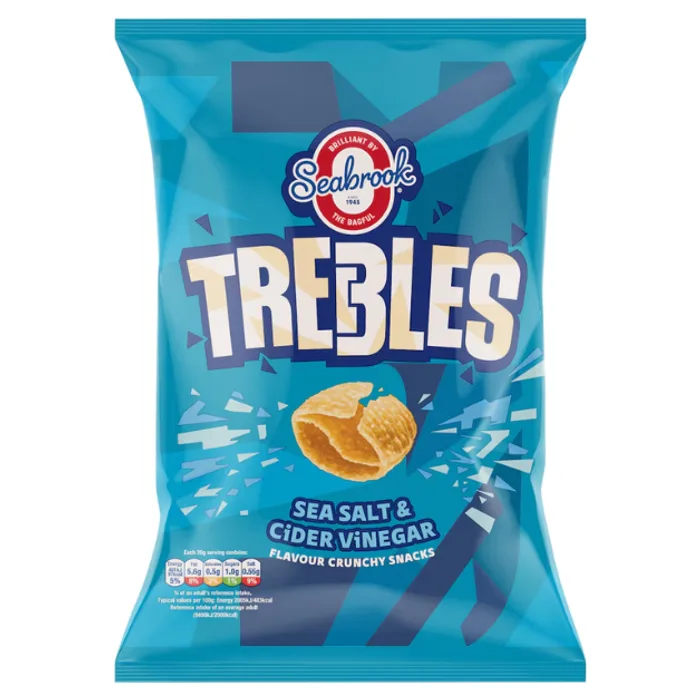Seabrook Trebles Salt & Vinegar 120g