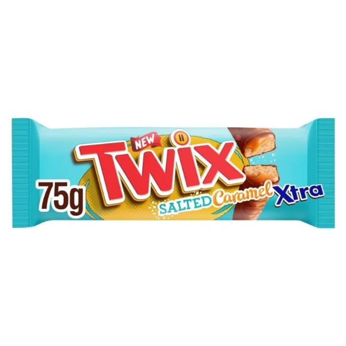 Twix Xtra Salted Caramel Chocolate Biscuit Twin Bars 75g