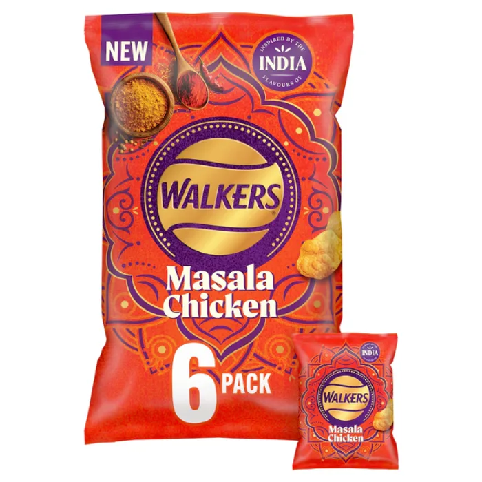 Walkers Masala Chicken 6pk 25g