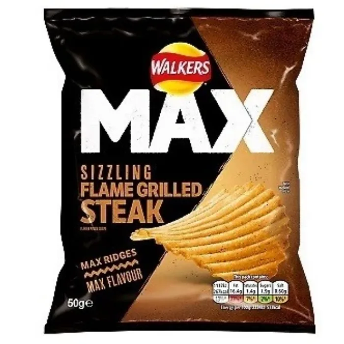 Walkers Max Flame Grilled Steak PMP 1.35 70g