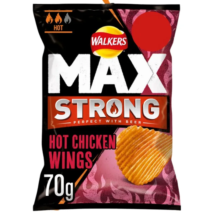 Walkers Max Hot Chicken Wings PMP 1.35 70g