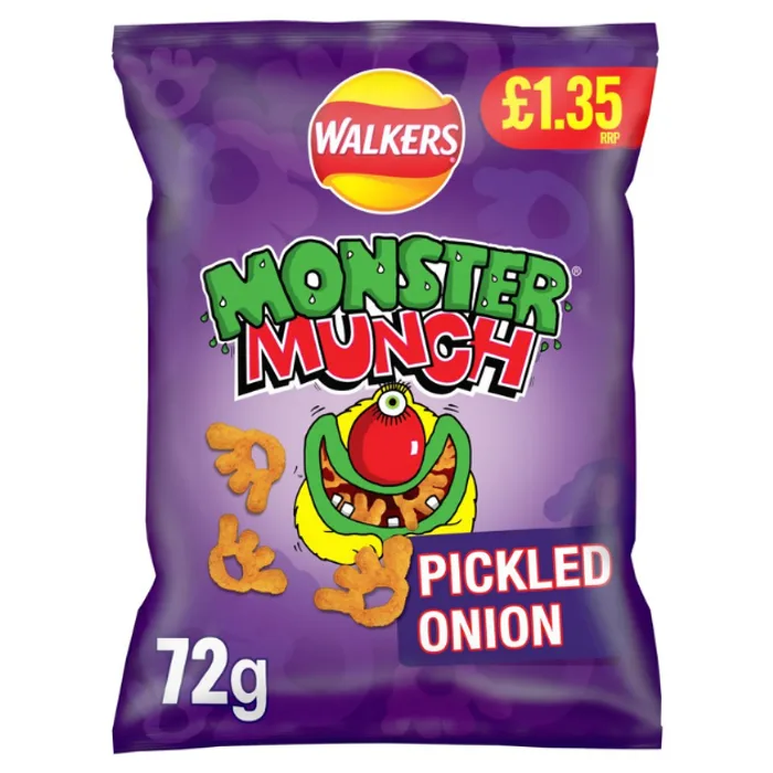 Walkers Monster Munch Pickled Onion Crisps PMP 1.35 72g