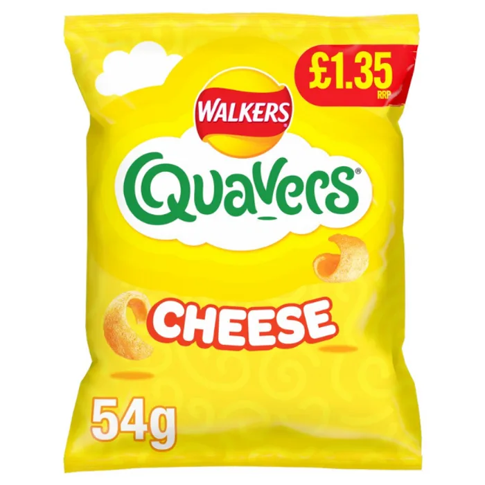 Walkers Quavers Cheese Snacks Crisps PMP 1.35 54g