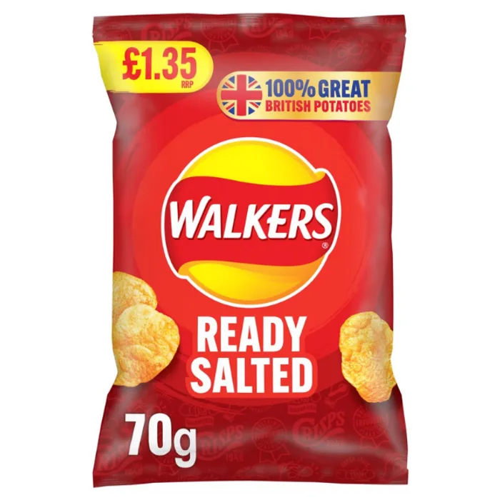Walkers Ready Salted Sharing Crisps PMP 1.35 70g