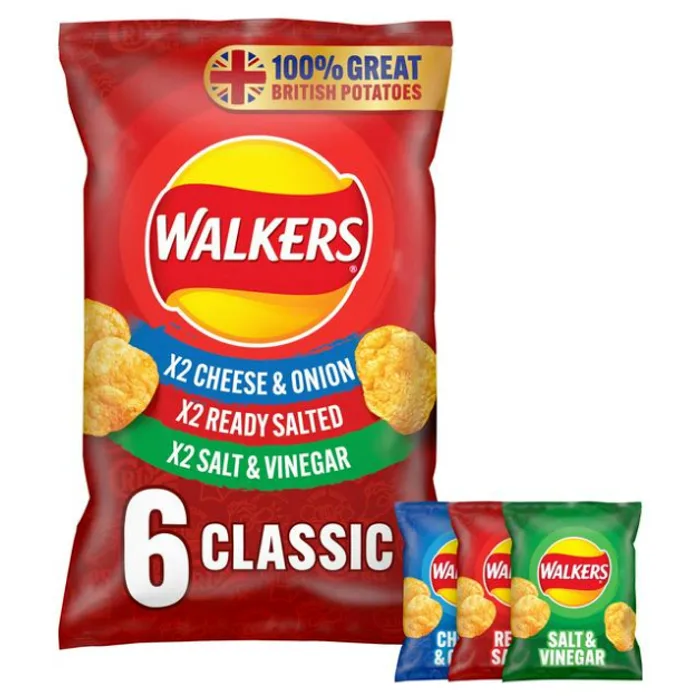 Walkers Variety 6pk (C&O, Rs, S&V)