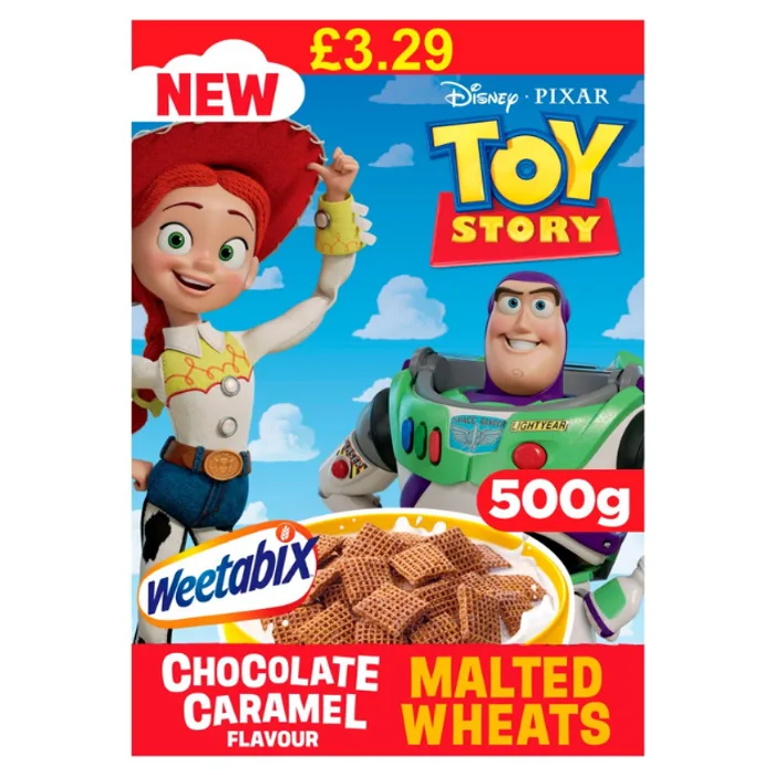 Weetabix Toy Story Choc Caramel Malt Wheats PMP 3.30 500g
